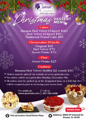 Christmas Dessert Menu